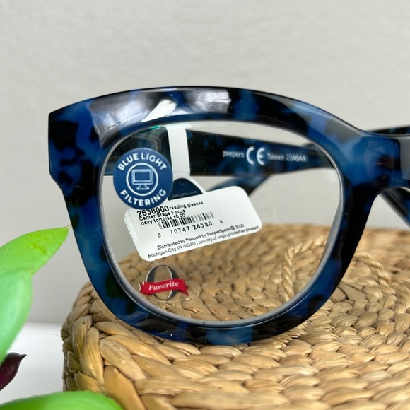 Peepers Accessories New Peepers Blue Light Tortoise Glasses Center
